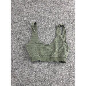 Toad & Co Sports bra Women's XS Green Striped Minimalist Soft Lightweight
